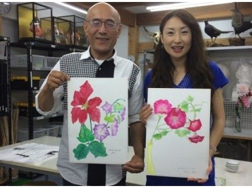 [Aichi / Chita City] You can experience it from the age of 4, even parents and children (extra charge), "Watercolor painting experience"! 3 minutes walk from Teramoto stationの画像