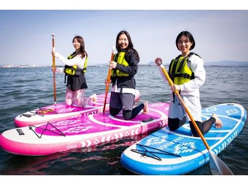 [Shiga/Otsu/Lake Biwa] Experience SUP at Lake Biwa! You can spend the day slowly in a clean facility ♪ Beginners are welcome! <15 minutes by train from Kyoto Station>の画像