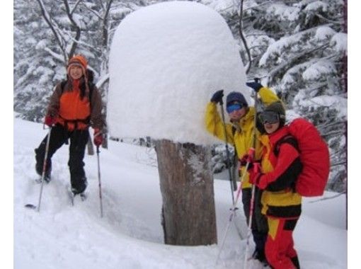 【北海道・大雪山系】三段山絶景スノーシュー「吹上温泉コース」ふわふわの雪で足取りも軽く進める！の画像