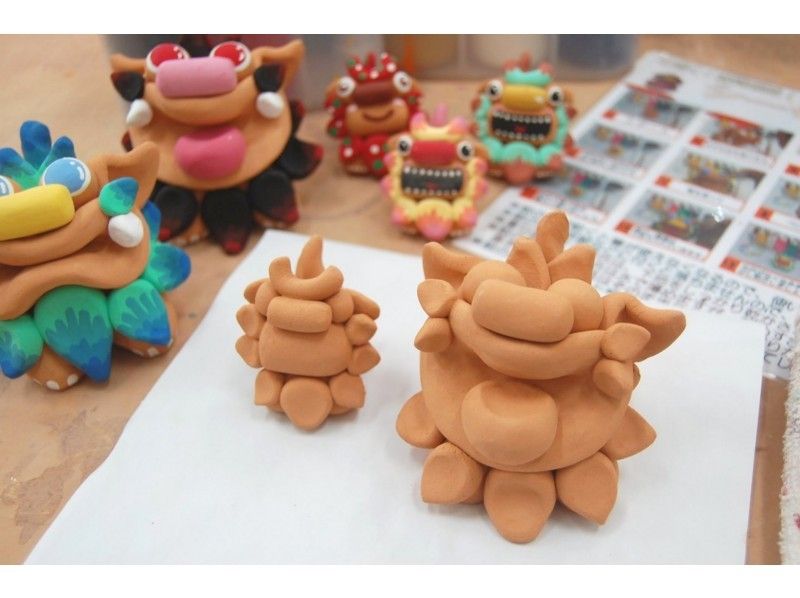 【沖縄・名護・陶器絵付け体験】簡単、かわいい！陶器シーサー絵付け体験