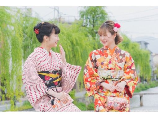 Kyoto Gion Kimono Rental "Furisode Plan" Empty-handed OK, free luggage storage! 10 years old ~の画像