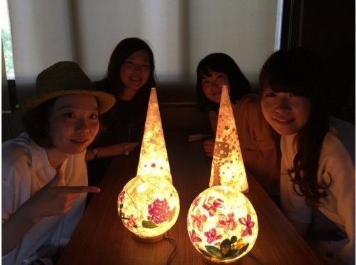 [Kyoto / Kamigyo Ward] Make original lights using Japanese paper! (Washi Akari Handmade Experience) Standard Courseの画像