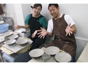 [Tokyo-Akabanebashi] electric potter's wheel course "couple plan" pottery dating! Near the station! OK on the On the day!の画像