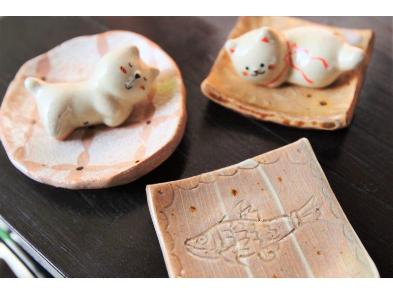 【東京・青山】青山一丁目駅すぐ☆選べるプチ陶芸体験☆今日を素敵な一日に☆板皿手びねりorネコの箸置き