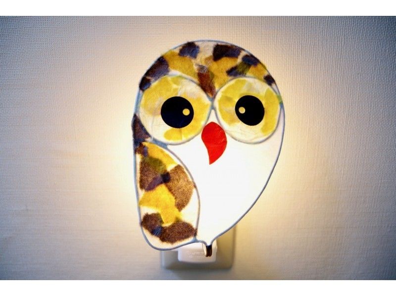 【東京・自由が丘】★手作り和紙ランプシェード★幸せを呼ぶという、縁起物のフクロウの和紙あかり。