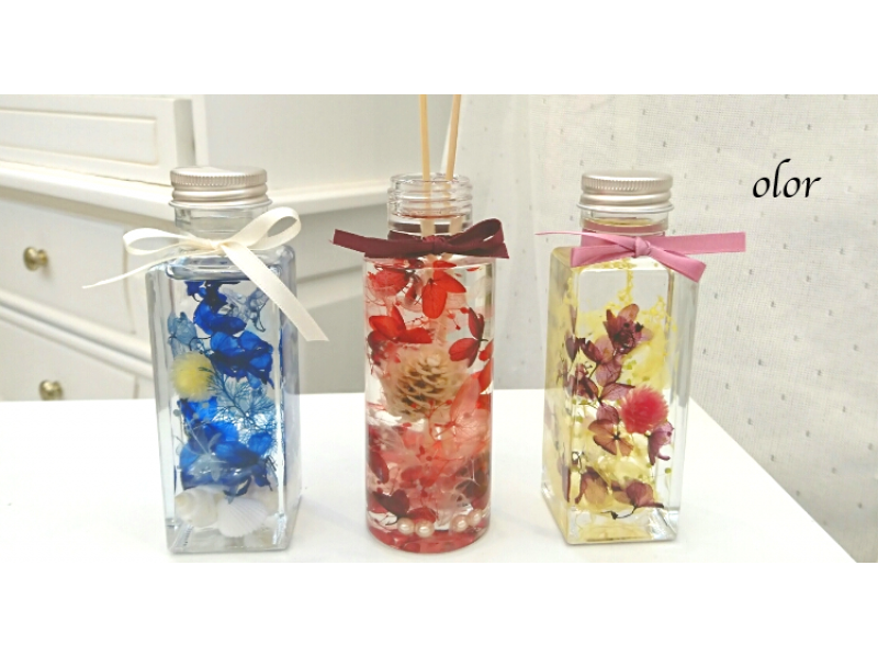 【東京・自由が丘】自分の好みの香り!ハーバリウムのフレグランスディフューザー手作り体験【22475】