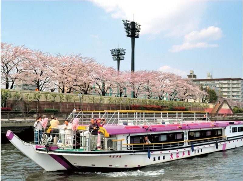 【秋葉原・和泉橋乗船】(1名様より参加可)隅田川千本桜・屋形船お花見クルーズ【14224】