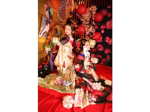 [Tokyo Asakusa] polite and beautiful finish "modern Oiran experience full-scale studio course" beautiful skin correction free! Photo album handed on the On the day!の画像