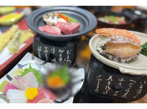 大阪 関空 泉佐野 8h休憩 三密回避 刺身五種 和牛陶板焼き 鮑の踊り焼きの紬会席ランチ 食事は個室と1時間の貸切温泉 アクティビティジャパン