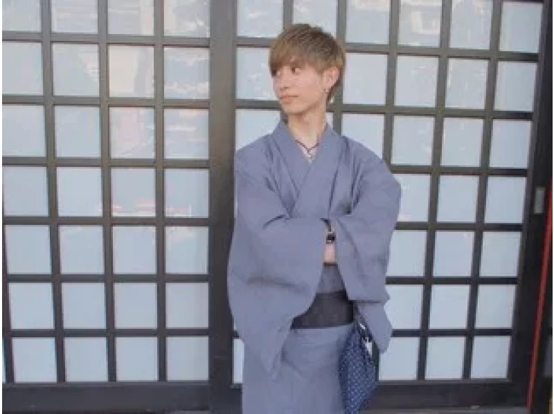 【京都・嵐山】手ぶらで気軽に！浴衣レンタル・メンズプラン（夏季限定）