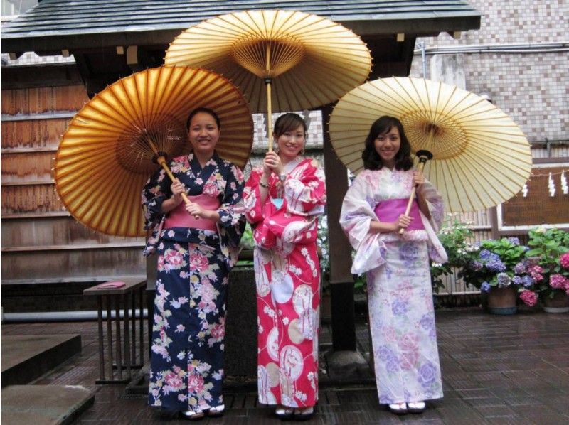 【東京・東京タワー至近】浴衣レンタル＆着付け体験（ETR030）☆浴衣持ち帰りオプションあり