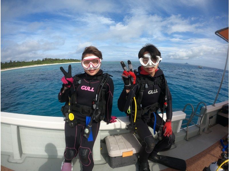 【沖縄・水納島・瀬底島】ボート体験ダイビング（午後１ダイブ）写真動画撮影プレゼントの紹介画像