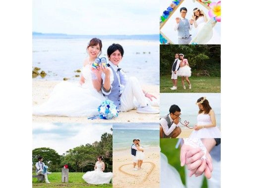 [Okinawa Main Island] Wedding photos taken by a professional photographer on a white sand beach High quality & lowest priceの画像