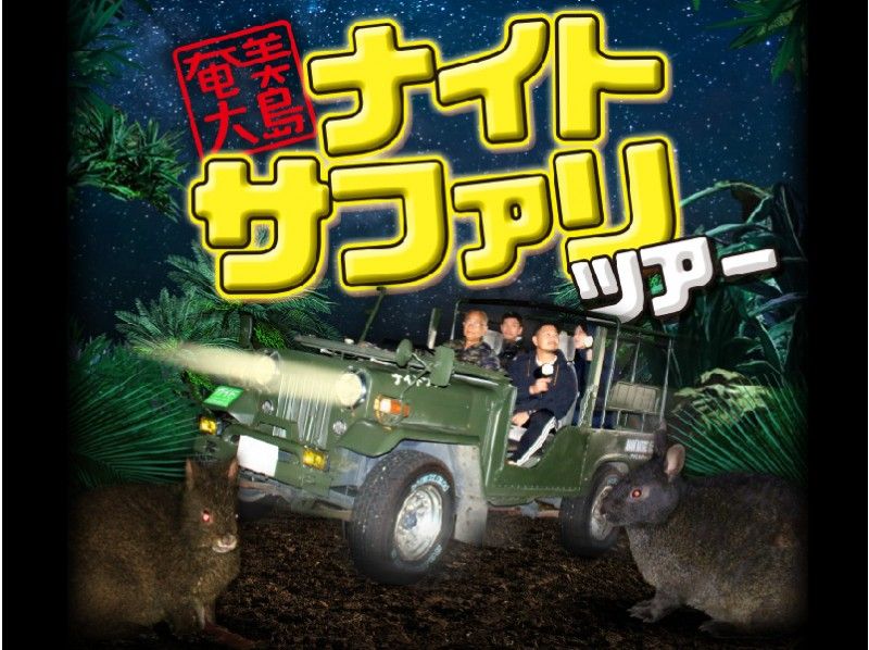 【鹿児島・奄美大島】フルオープン4WDで行くナイトサファリツアー!アマミノクロウサギを探しに行こう!