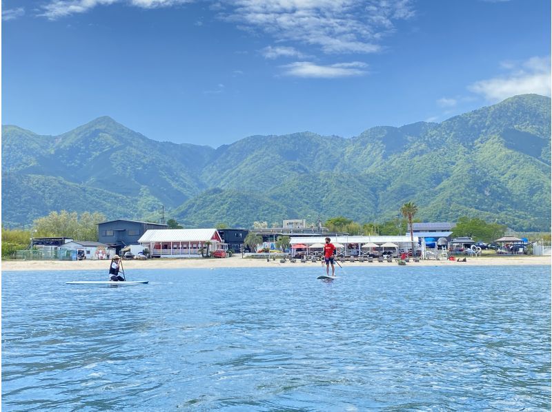 【滋賀・大津】びわ湖・ SUP体験　琵琶湖八景　雄松崎へSUP体験＆クルージング！の紹介画像