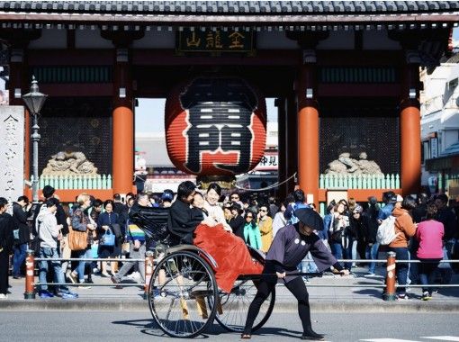 [Tokyo Asakusa] Come to Asakusa! Rickshaw downtown tour (40 minutes course)の画像