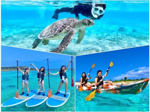 [Miyakojima/Half-day] Free photo data and island transfers! SUP/canoeing & sea turtle snorkeling ★ Popular activities in half a day! [Student discount plan]の画像