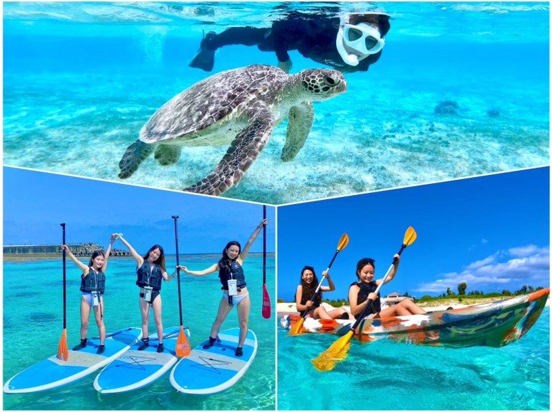 SALE! [Miyakojima/Half-day] Free photo data and island transfers! SUP/canoeing & sea turtle snorkeling ★ Popular activities in half a day!の紹介画像