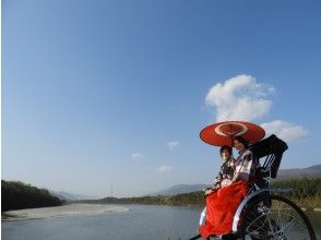 [Tokushima/ Mima City] Time slip to the Edo period! Rickshaw experience in the town of Udatsu (30 minutes course)の画像