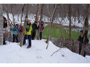 【福島・裏磐梯・午後の部】少人数制で安心！雪原に緑が映える神秘の五色沼　スノーシューツアー（レンタル代込）