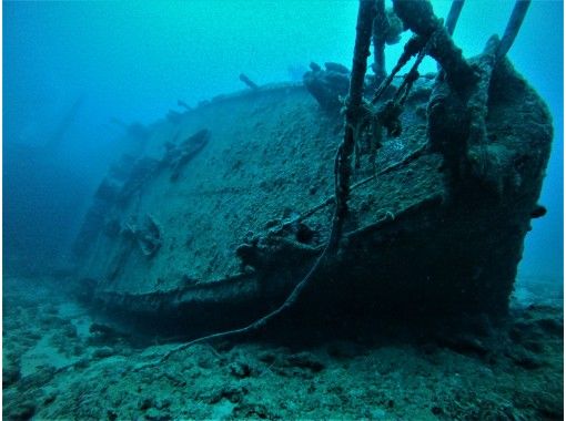 【　沖縄・那覇発　】USSエモンズ沈船・1名様からご案内★那覇市内送迎無料・古宇利島ダイビングの画像