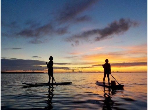 [Okinawa main island central part] Beginners OK, water walk sunset SUP tour of sunset small glow (Gopro shooting)の画像