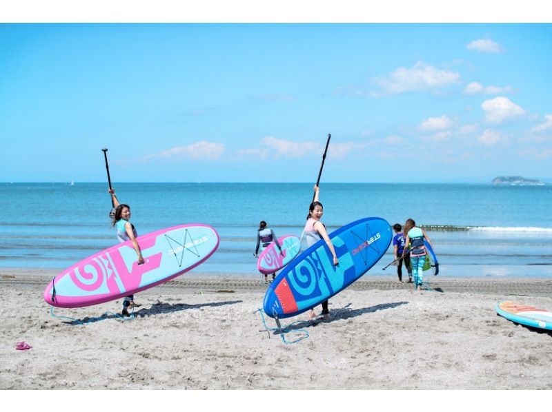 [Shonan/Zushi/SUP] Changing room amenities are abundant and bath towels are provided. A luxurious half-day SUP experience at a members-only resort facility★Photo and drink service includedの紹介画像