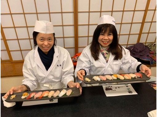 【新潟・古町】推荐给家庭或情侣参加！高级手作握寿司体验！の画像
