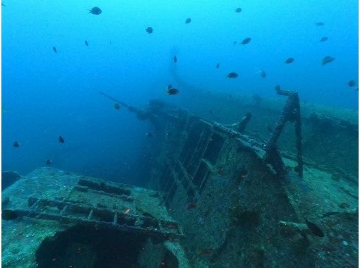 [Kouri Island, Okinawa Main Island] USS Emmons shipwreck diving (2 dives) Photo video shooting giftの画像