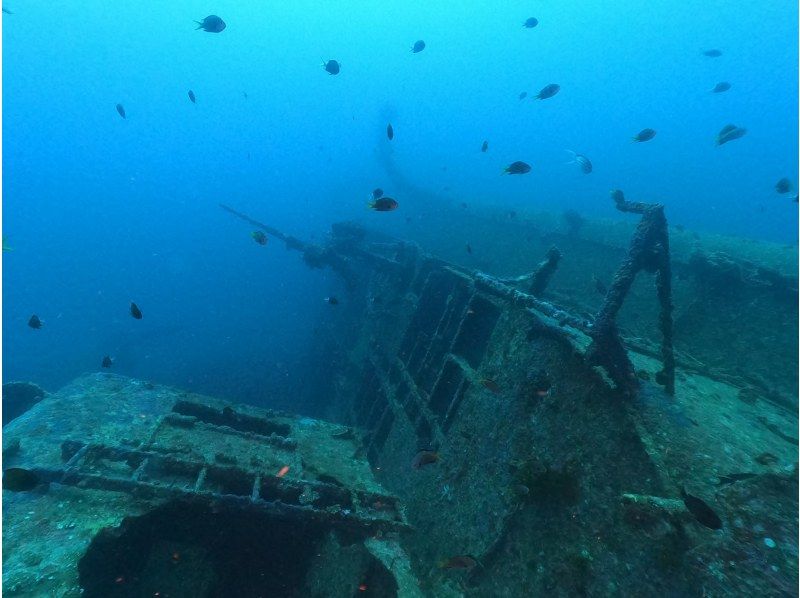 ダイコーフィールドイン磯船かかり20号3.9m&8号4.2mまとめて2本 沖縄本島 古宇利島】USSエモンズ 沈船ダイビング（2ダイブ）写真動画