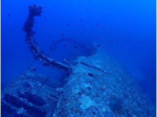 [Kouri Island, Okinawa Main Island] USS Emmons shipwreck diving (2 dives) Photo video shooting giftの画像