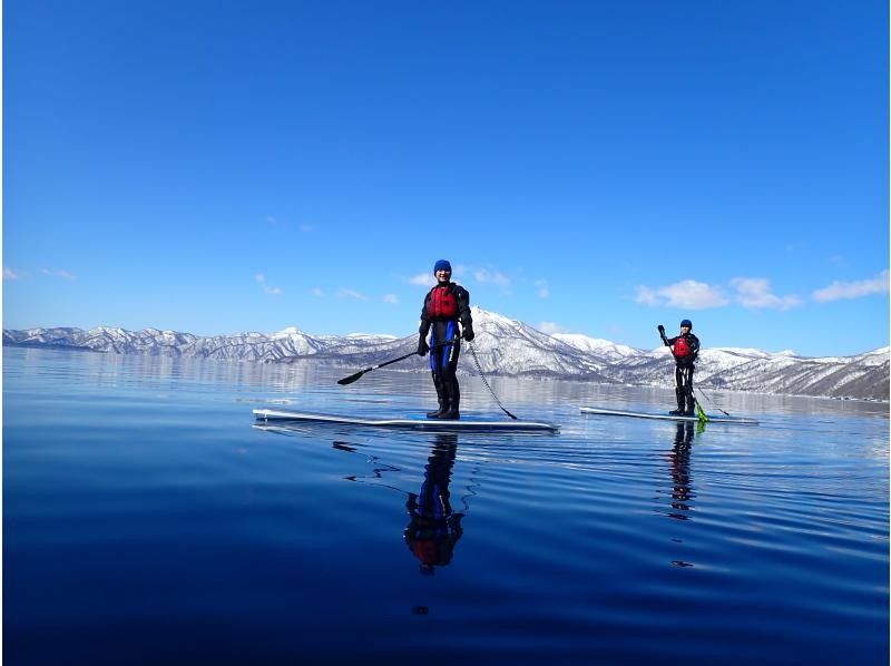 First in Hokkaido! Clear SUP (SUP) Warm cruising with a dry suit that does not get wet all over! Water quality is the best in Japan for more than 10 years. It is safe at the only local shop in Lake Shikotsu!の紹介画像