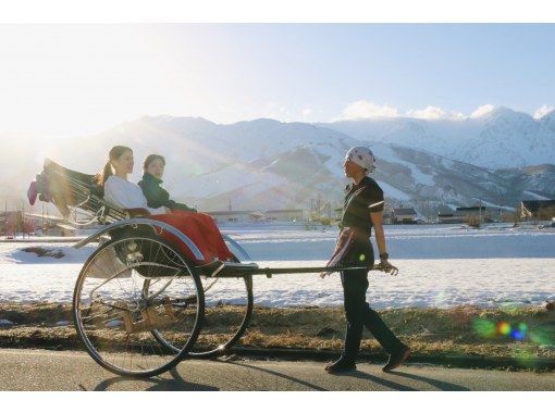 [Nagano / Hakuba / Rickshaw / 30-minute course] Local athletes will guide you! A superb view photo with the Northern Alps!の画像