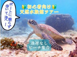 【☆ビーチ集合・初心者向け・3～70歳可☆】ウミガメ・クマノミがいる天然水族館ツアー（ジョン万ビーチ）プロガイドが案内するシュノーケリング☆