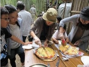 【교토 · 키츠가와] 대나무 숲에서 피자 & 밤 쿠헨 만들기 체험の画像