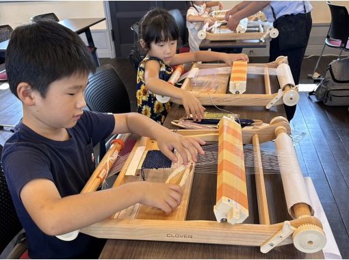 【京都・与謝野町】丹後ちりめん手織り体験/シルク糸でオリジナルコースターを作ろう！の画像