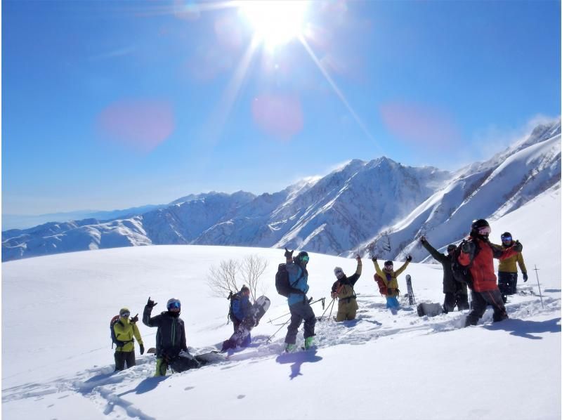 Group of men and women enjoying winter sports