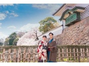 [Ishikawa / Kanazawa] Spend a wonderful time only for two people ♪ Kanazawa town walking couple basic plan in kimonoの画像