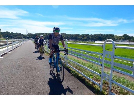 【神奈川・湘南】ポタサイクリング80km平坦リバーサイド 壮大な風景と田舎道・女性も多い大人向けグループライド・ロードバイク各種レンタルありの画像
