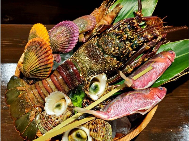 [Okinawa Motobu Town] [Lovers Beach Ufutahama] [Seafood, prawn BBQ plan] / BBQ plan using carefully selected ingredients from Okinawa!の紹介画像