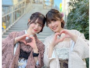 [东京/浅草]★复古高级★享受与古董和服的搭配♪附发套和敷料