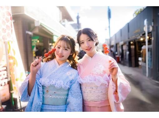 [Tokyo/Asakusa]★Retro premium★Enjoy coordinating with antique kimono♪ Hair set and dressing includedの画像