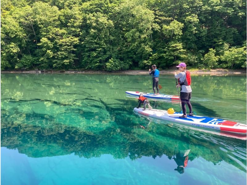 【北海道・SUP体験】透明度の高い支笏湖の湖面をクルージング！SUP体験（半日コース）の画像
