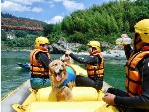 【四国・吉野川】愛犬も家族の一員！一緒にラフティング体験 高知ファミリーコース  写真無料プレゼント！