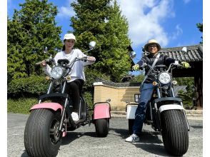 [Nara / Ikaruga] EV 3-wheeled motorcycle! !! Horyuji Temple, Horinji Temple, Hokiji Temple Three Towers Tour! [Easy operation! ]