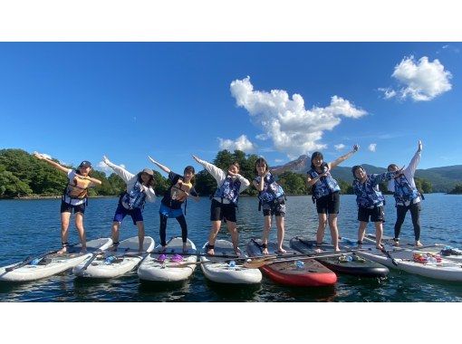 【福岛/里盘台/桧原湖】桧原湖唯一的导游2小时SUP巡游之旅☆推荐秋叶SUP！体验后赠送艾莫尼♪の画像