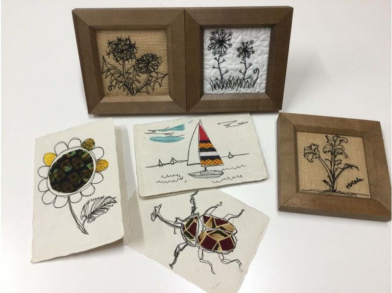[Tokyo / Ebisu] Let's draw with a sewing machine, make a card, and make a frame!の紹介画像