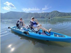 山梨・西湖】誰でも簡単に乗れる2人乗り足漕ぎカヤック「Compass Duo