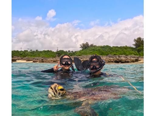 ★沖縄・宮古島・ウミガメやカラフルなお魚が沢山な大人気わいわいビーチシュノーケリング★写真データ無料★女性・カップル・家族におすすめ！の画像