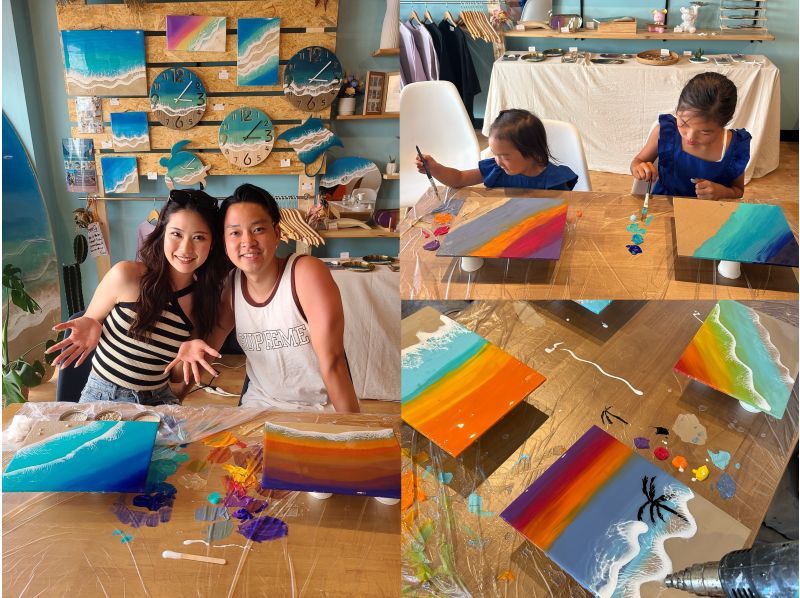 [Ishigaki Island/Resin Art Experience] Create memories of the ocean ♡ Authentic resin art experience "Ocean Art Board" Groups are also welcome!の紹介画像